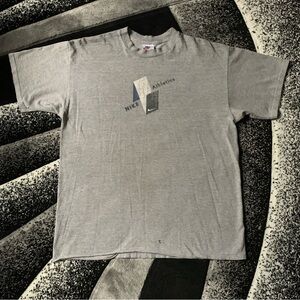 Vtg 90s Nike Athletics Grey Distressed Grey Tshirt